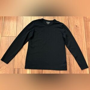 L.L.Bean Black Crew Neck Long Sleeve Tee